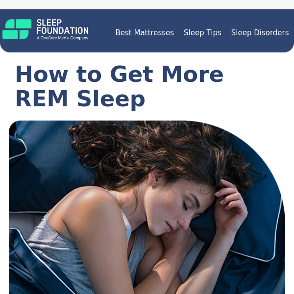 5 Tips for More REM Sleep