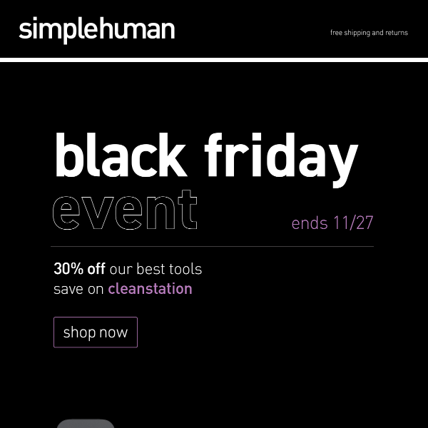 Black Friday event: 30% off bestsellers