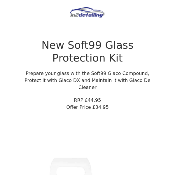 New Soft99 Glaco Glass Protection Kit