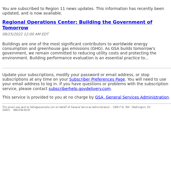Regional Operations Center: Building the Government of Tomorrow