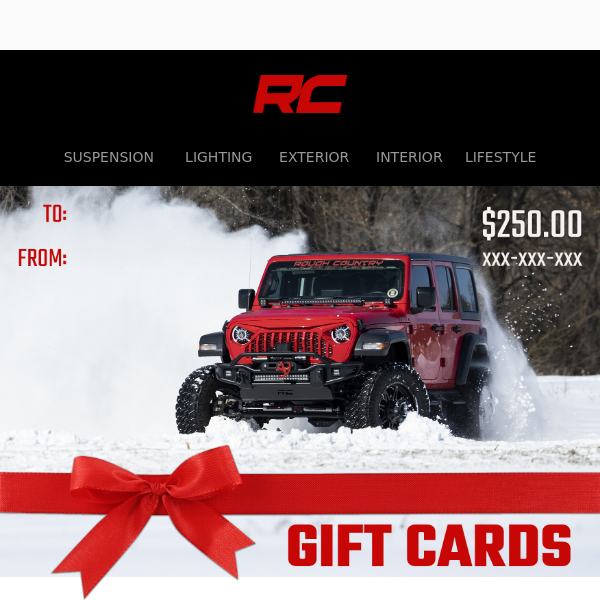 The Perfect Present! Digital Gift Cards from Rough Country
