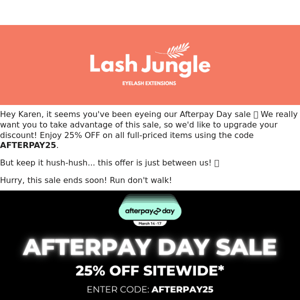 AFTERPAY SALE UPGRADED: 25% OFF SITEWIDE