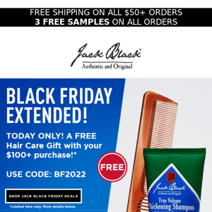 🚨 Black Friday Deals Extended: Today Only!🚨