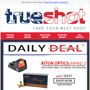 Daily Deal - 9mm with Riton MPRD 2 Optic!