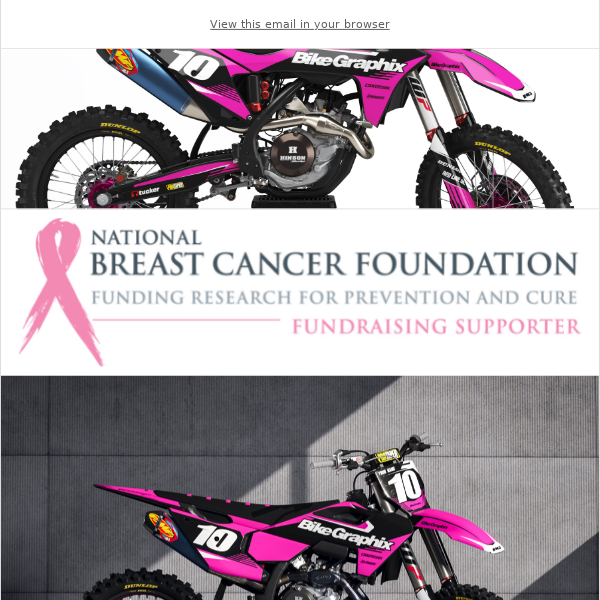 Pink MX Graphic Kits 🎀 Breast Cancer Awareness Full Graphic Kits