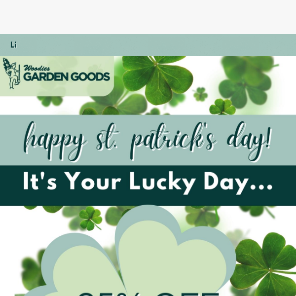 It's Your Lucky Day!🍀 Enjoy 25% OFF Sitewide With Code!