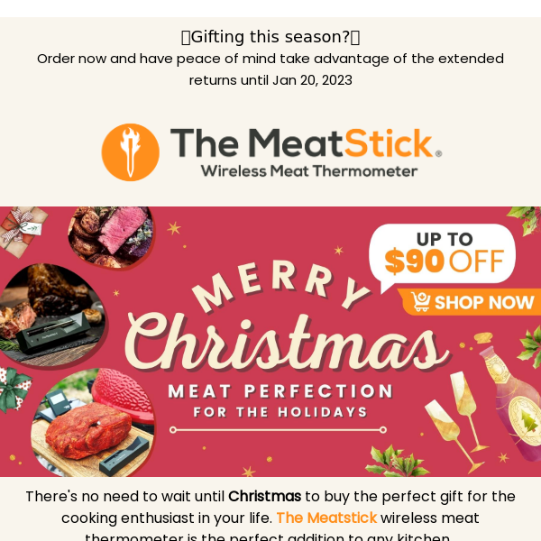 Christmas is coming, Gift the wireless meat thermometer at up to $90 off 🎗️