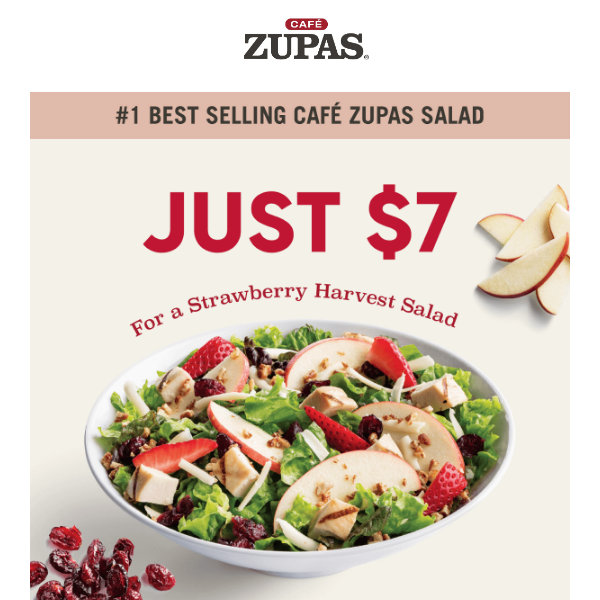 🍓 $7 Large Strawberry Harvest Salad - 2 DAYS ONLY!