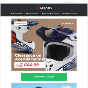 Join the Acerbis helmet clearance sale!