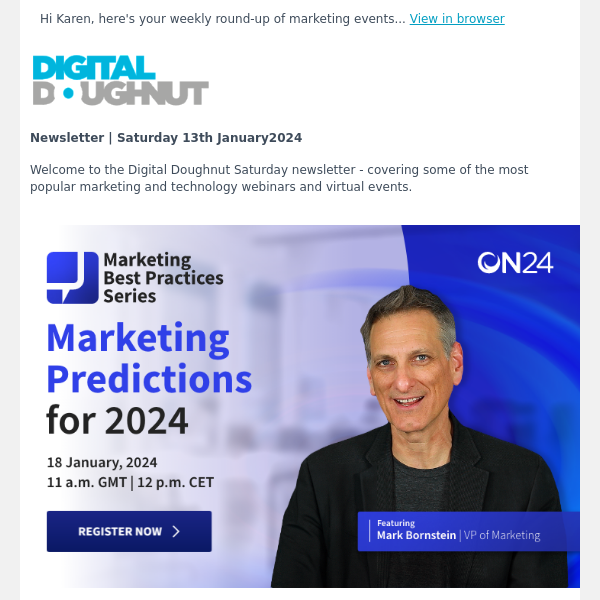 Webinars & Events: 2024 Marketing Predictions, Retail Media's Future Role + Much More