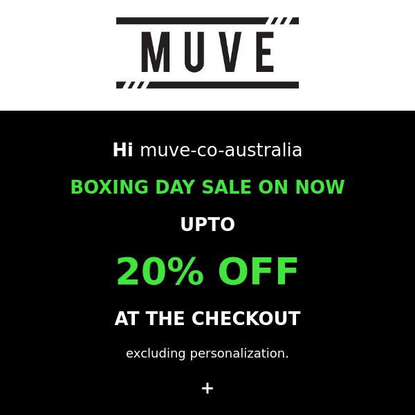 BOXING DAY SALE - UP TO 20% OFF STORE WIDE + FREE EXPRESS SHIPPING FOR ORDERS ABOVE $100