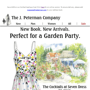 New Book. New Arrivals. Perfect for a Garden Party.