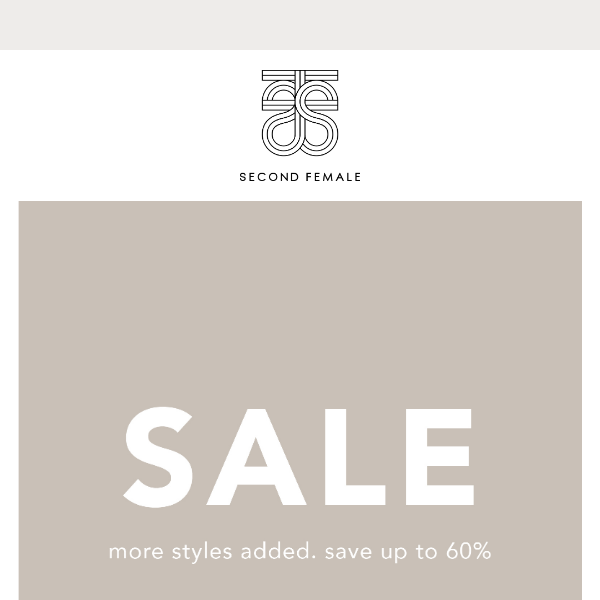 SALE: More styles added. Further reduction