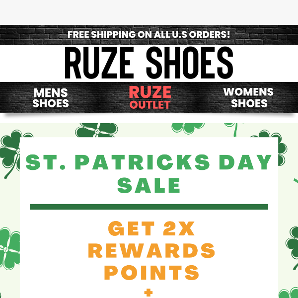 You must have some good luck! ☘️ Happy St. Patrick's Day  Ruze Shoes!