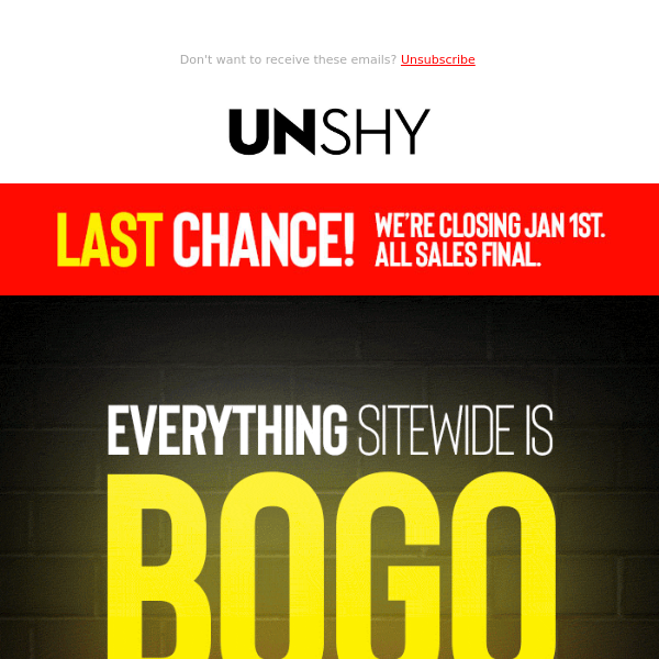 Site Closing😲BOGO Madness