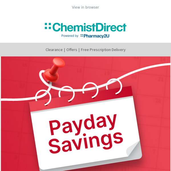 Payday savings are here | 15% OFF