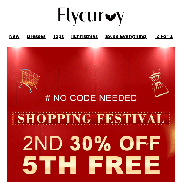 FlyCurvy, Shopping Festival! Up to 75% OFF 😍