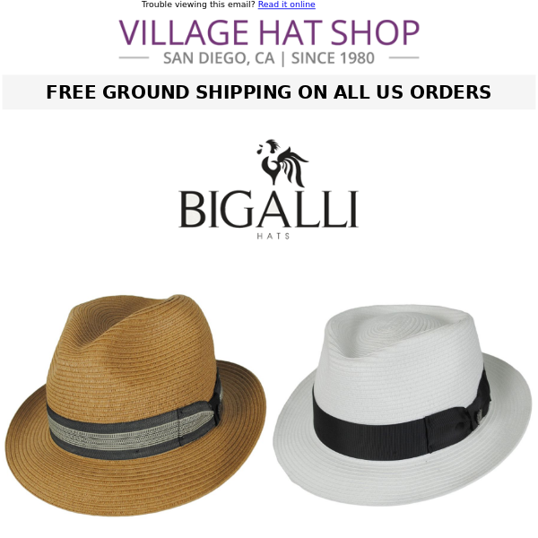 New Bigalli Hats Available Now | FREE Ground Shipping on ALL US Orders