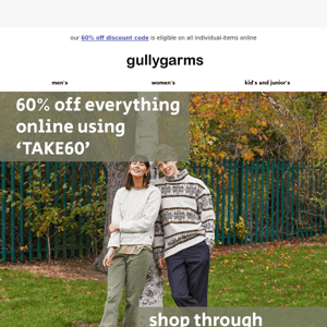 60% off everything online