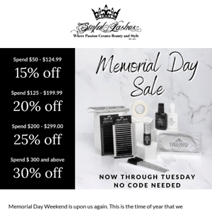 🌻 Memorial Day Sale – Starts NOW!