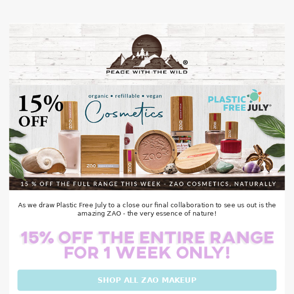 Enjoy 15% OFF ZAO Makeup Full Range - 1 Week Only 💄