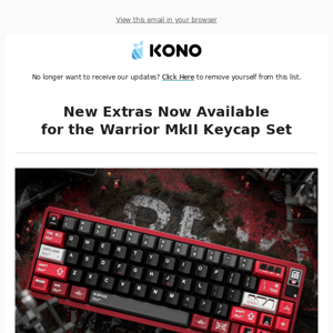 New Extras Now Available for the Warrior MkII Keycap Set