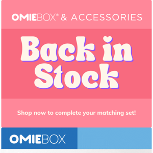 OmieBox & accessories back in stock!