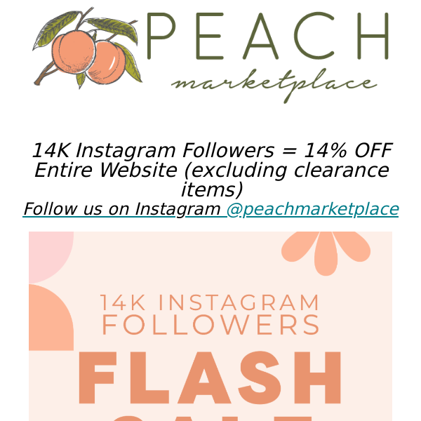 Celebrating 14K Followers with 14% OFF! 🎉