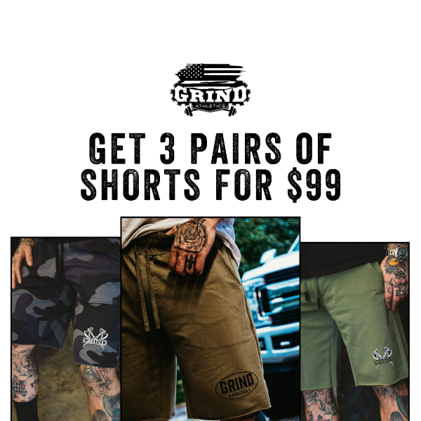 ⚡️3 Pairs of Shorts For $99⚡️