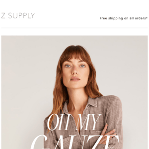 It's back (but going fast): The Kaili Button Up Gauze Top