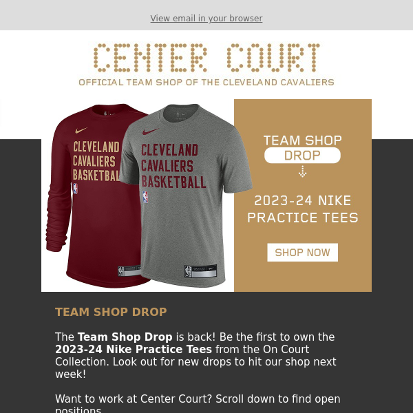 Center Court: the Cleveland Cavs Team Shop