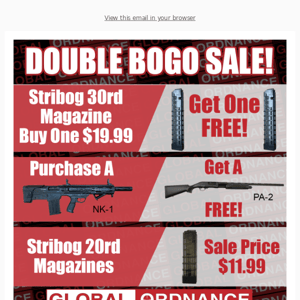 DOUBLE BOGOs Shotguns & Mags!