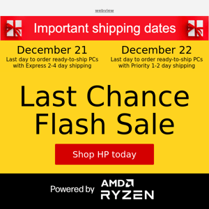 Alert! Flash Sale on now!