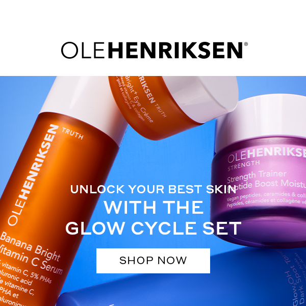 Reveal your best skin with the Glow Cycle routine.