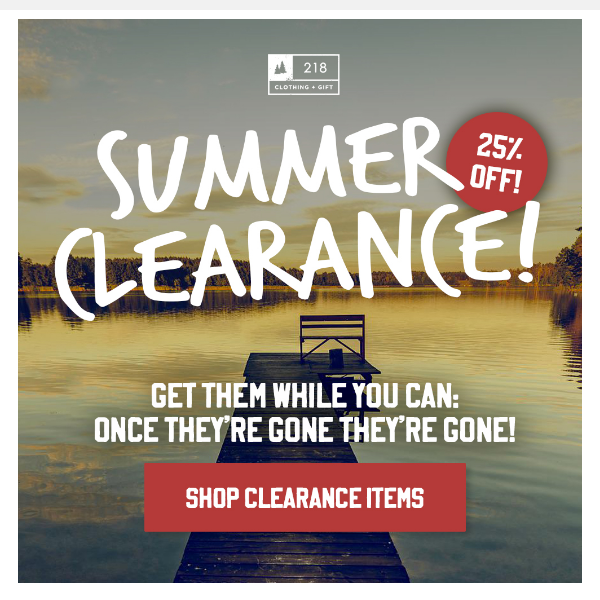 Summer Clearance: 25% Off!