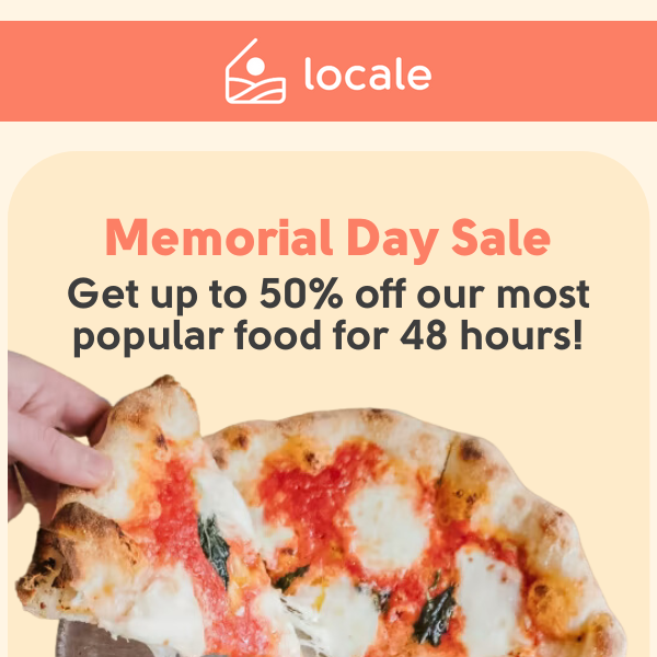 Enjoy Up to 50% Off Your Favorite Foods 🍕