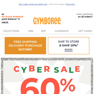 60% OFF EVERYTHING: CYBER WEEKEND!!