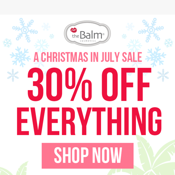 30% OFF EVERYTHING Christmas in July sale! 🎁
