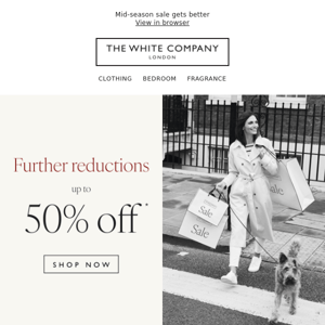 Further reductions | Up to 50% off