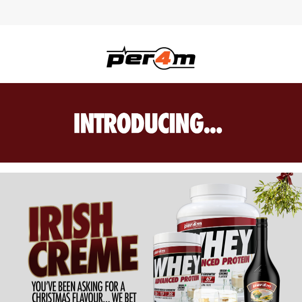 Introducing Irish Creme Whey...🎄