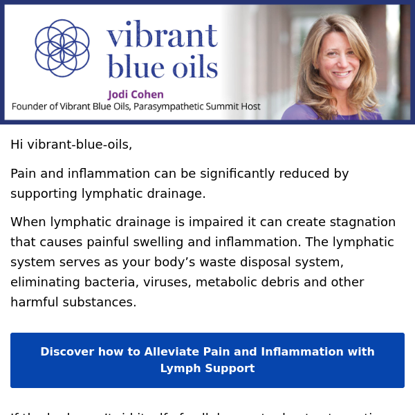 Alleviate Pain and Inflammation with Lymph Support