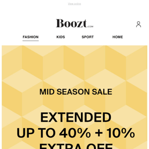 EXTENDED! Mid Season Sale - 10% extra off!