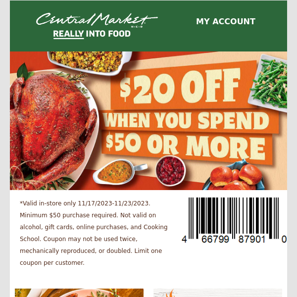 Here's $20 Off For Your Thanksgiving Essentials