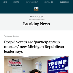 Prop 3 voters are ‘participants in murder,’ new Michigan Republican leader says