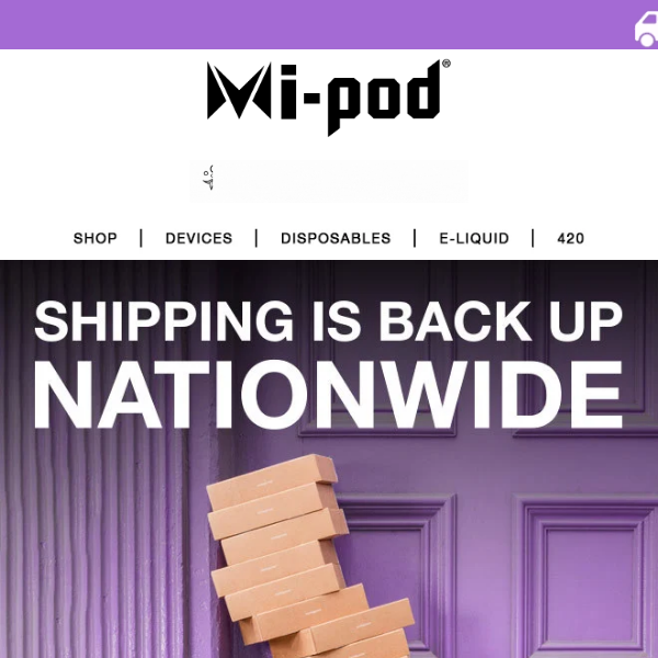 Mi-Pod Online | Nationwide Shipping is Back | Stock Up Now