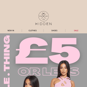 Every. Single. Thing - £5 or Less