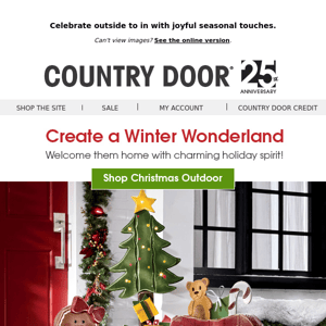 Holiday Sparkle Starts At Your Front Door . . .