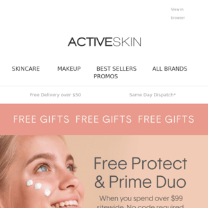 Open to claim your FREE Protect & Prime Duo | Today Only! 😍