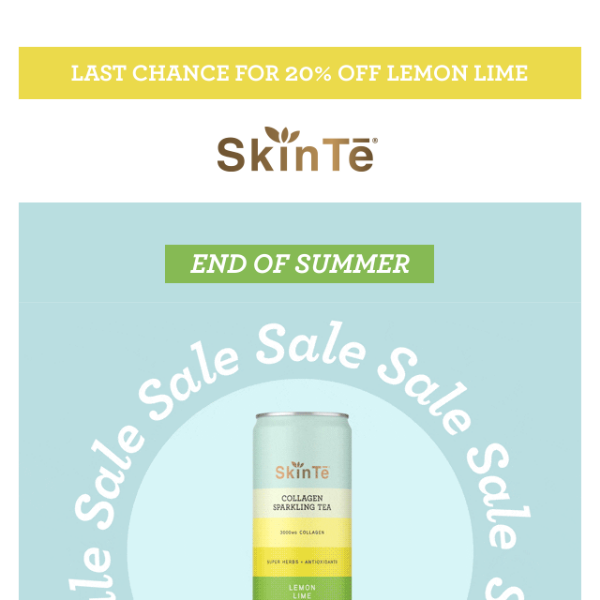 Final countdown! 20% Off Lemon Lime