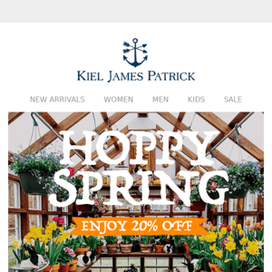 Happy Spring! 20% Off Sale Starts Now